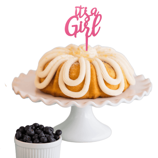 Lemon Blueberry "IT"S A GIRL" Bundt Cake