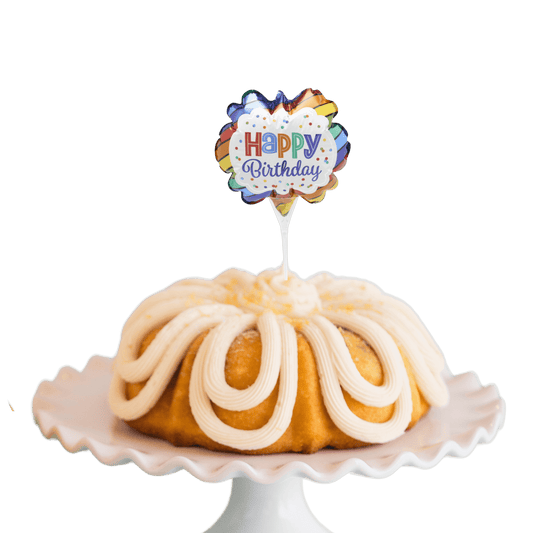 Lemon Blueberry Inflatable Happy Birthday Anagram® Bundt Cake