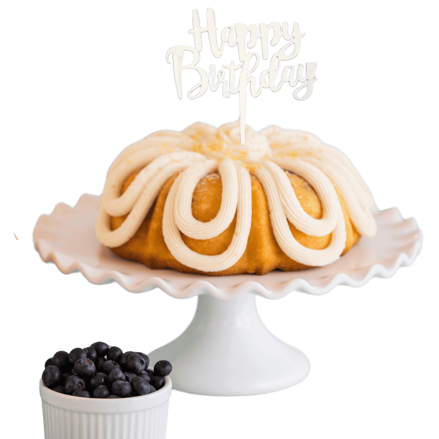 Big Bundt Cakes | "HAPPY BIRTHDAY" Topper & Candle Holder Bundt