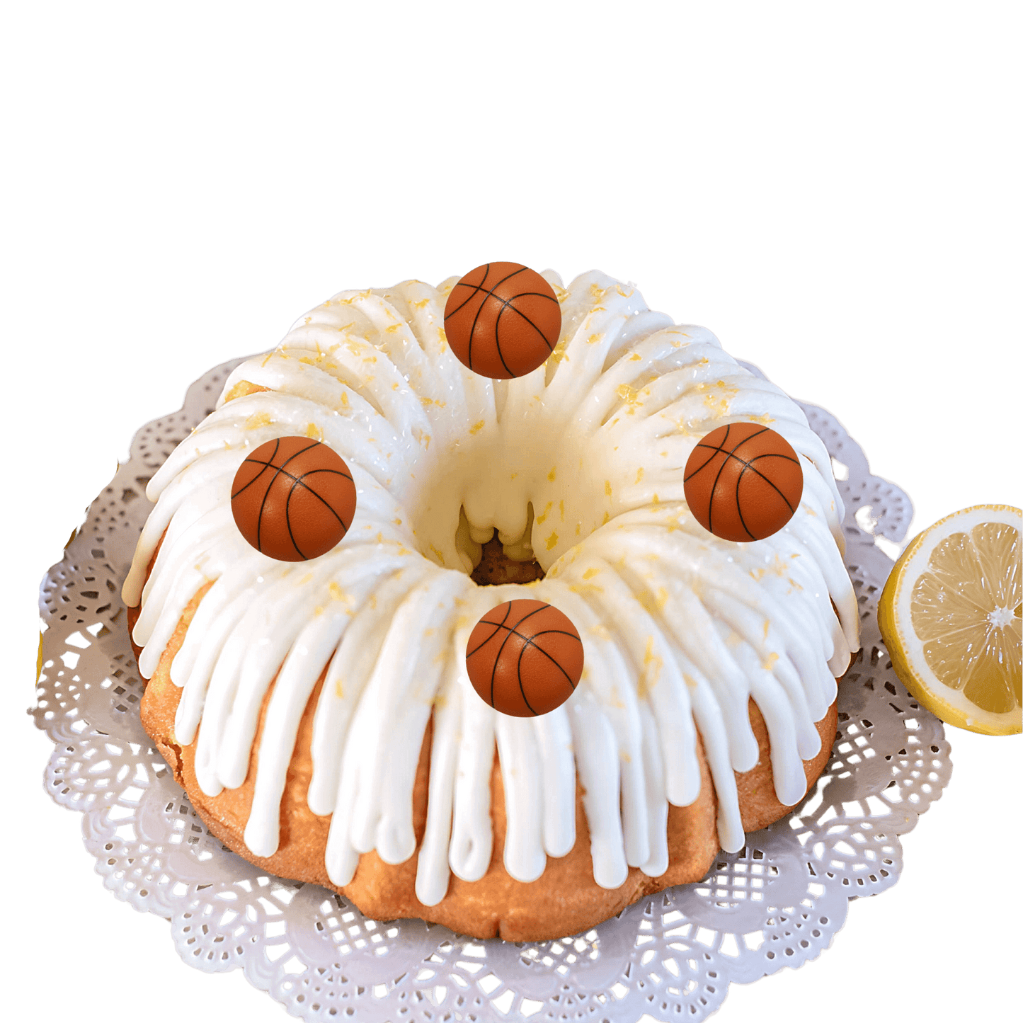 Lemon Squeeze Basketball Bundt Cake