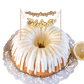 Lemon Squeeze "CELEBRATE" Banner Bundt Cake