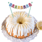 Lemon Squeeze "CONGRATS" Cake Banner Bundt Cake