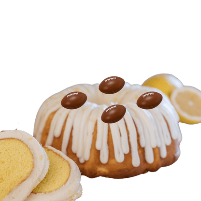 Lemon Squeeze Football Bundt Cake