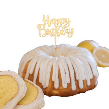 Big Bundt Cakes | "HAPPY BIRTHDAY" Topper & Candle Holder Bundt