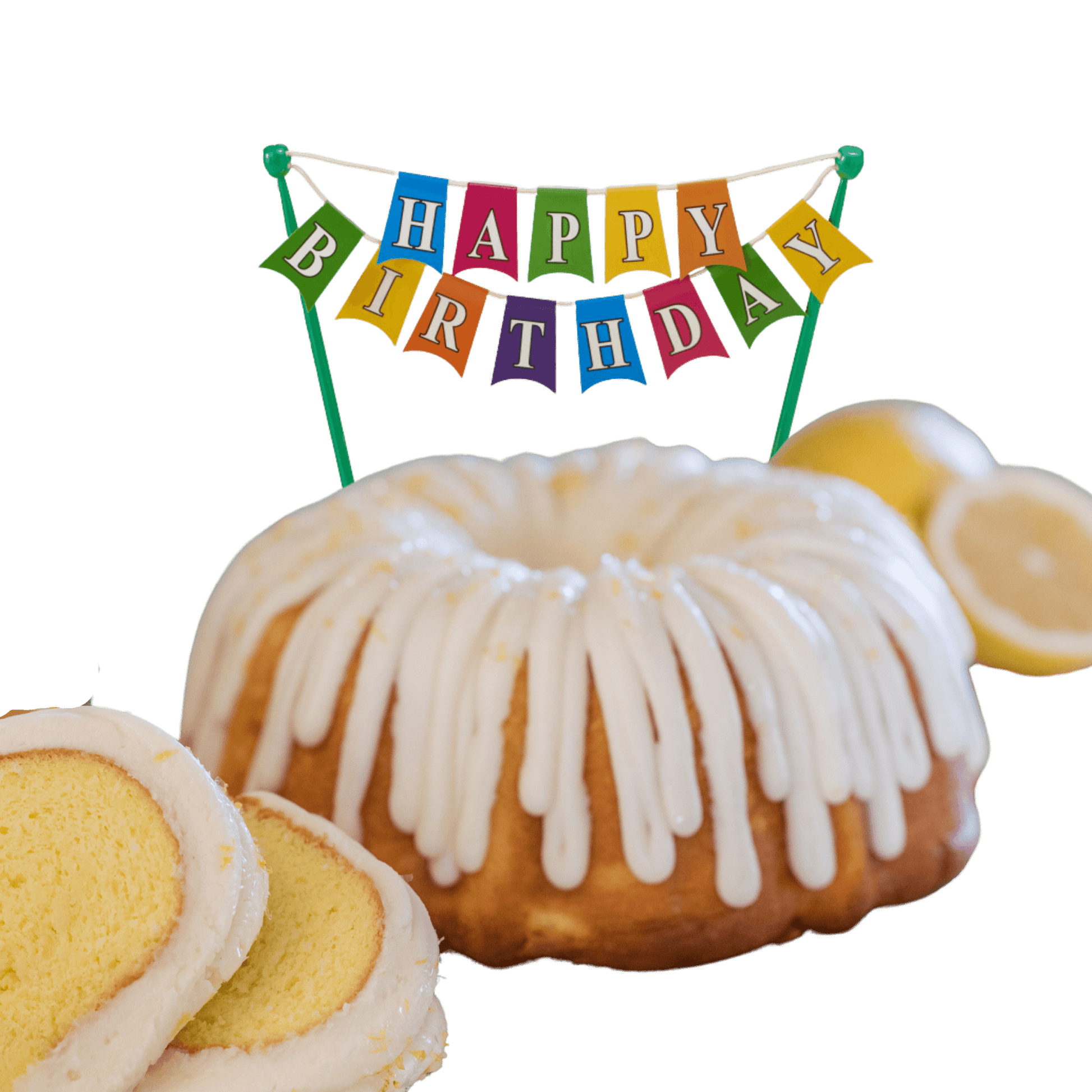 Big Bundt Cakes | "HAPPY BIRTHDAY" Banner Bundt Cake - Bundt Cakes