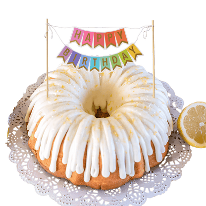 Big Bundt Cakes | "HAPPY BIRTHDAY" Awning Banner Bundt Cake