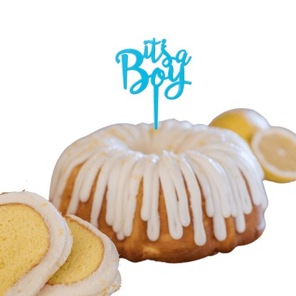 Lemon Squeeze "IT'S A BOY" Bundt Cake