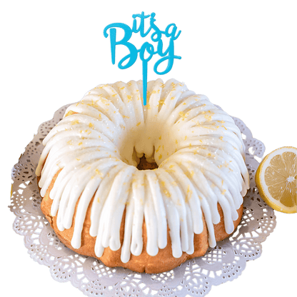 Lemon Squeeze "IT'S A BOY" Bundt Cake