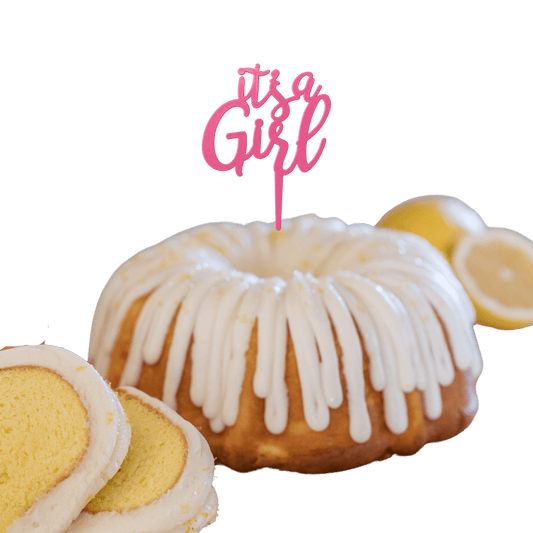 Lemon Squeeze "IT'S A GIRL" Bundt Cake