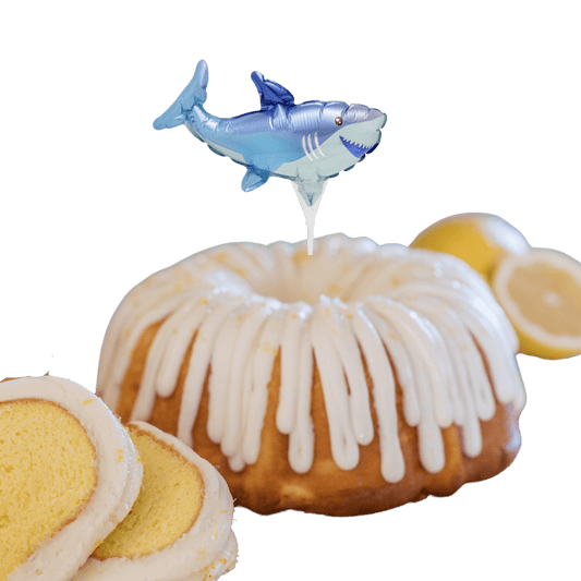 Lemon Squeeze Inflatable Shark Anagram® Bundt Cake-Bundt Cakes-
