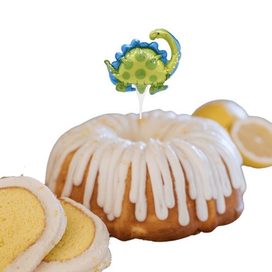 Lemon Squeeze Inflatable Stegosaurus Anagram® Bundt Cake-Bundt Cakes-
