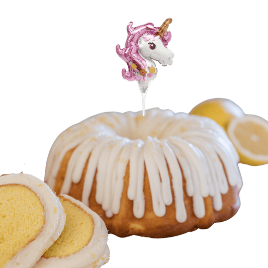 Lemon Squeeze Inflatable Unicorn Anagram® Bundt Cake-Bundt Cakes-