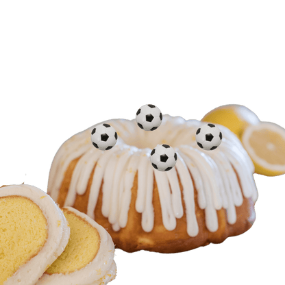 Lemon Squeeze Soccer Bundt Cake