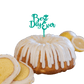Lemon Squeeze Teal "BEST DAY EVER" Candle Holder Bundt Cake - Bundt Cakes