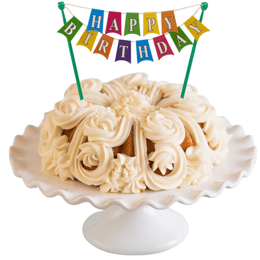 Raspberry Truffle "HAPPY BIRTHDAY" Cake Banner Bundt Cake-Bundt Cakes-