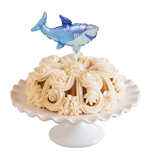 Raspberry Truffle Inflatable Shark Anagram® Bundt Cake-Bundt Cakes-