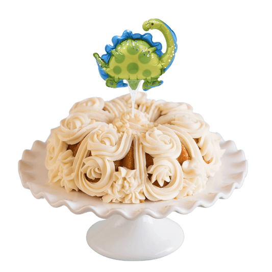 Raspberry Truffle Inflatable Stegosaurus Anagram® Bundt Cake-Bundt Cakes-