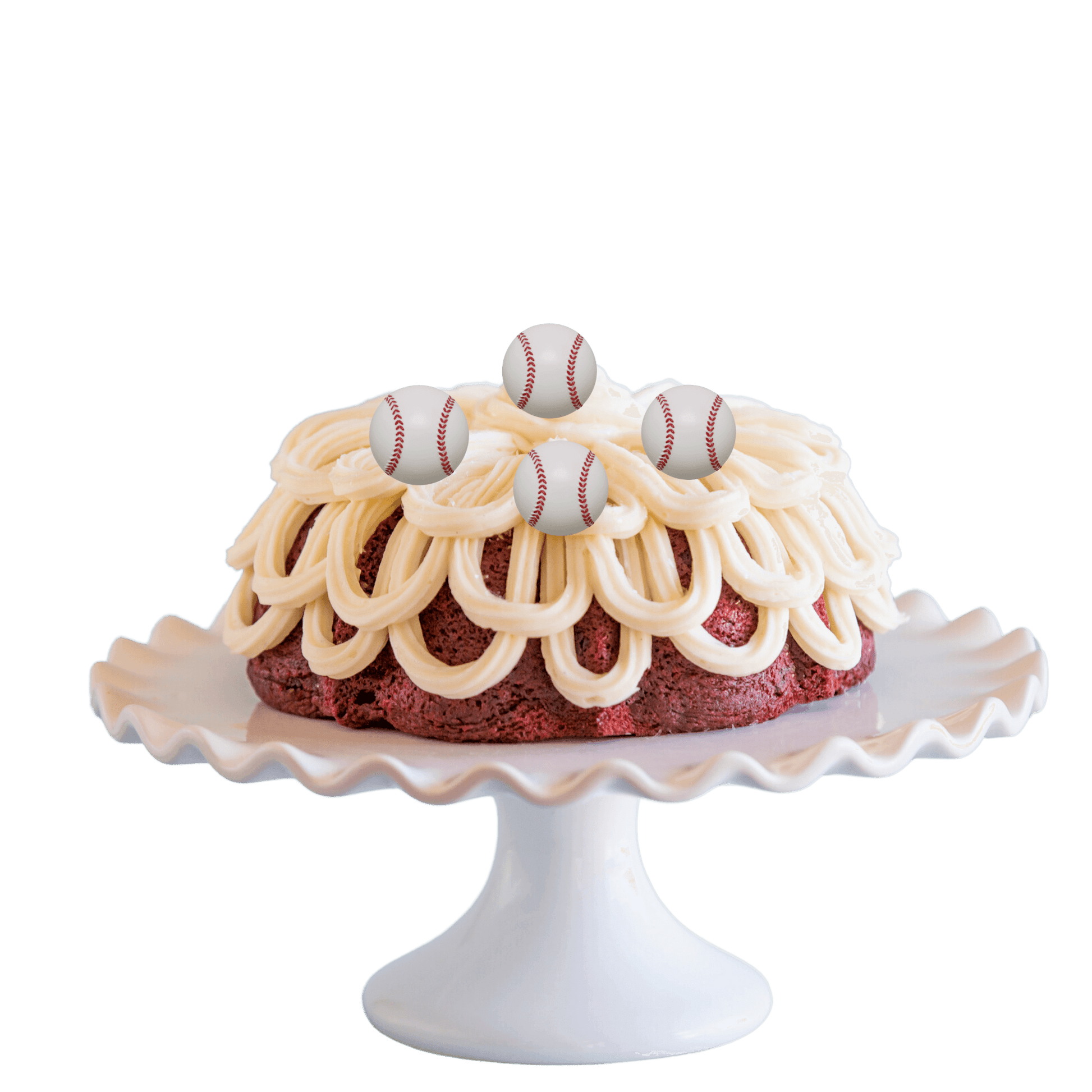 Red Velvet Baseball Bundt Cake - Bundt Cakes