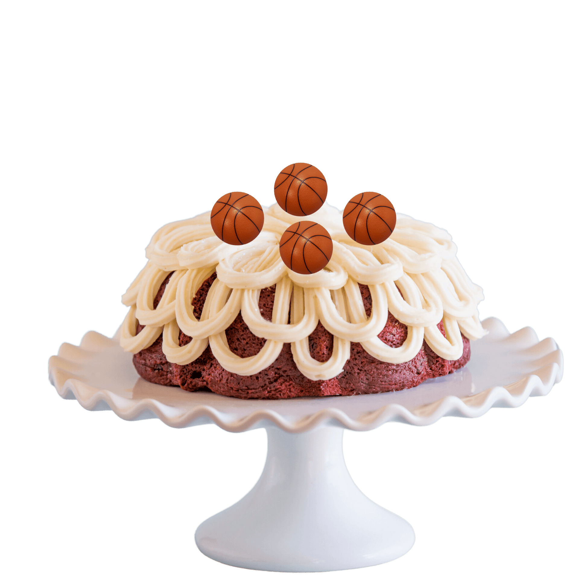 Red Velvet Basketball Bundt Cake - Bundt Cakes