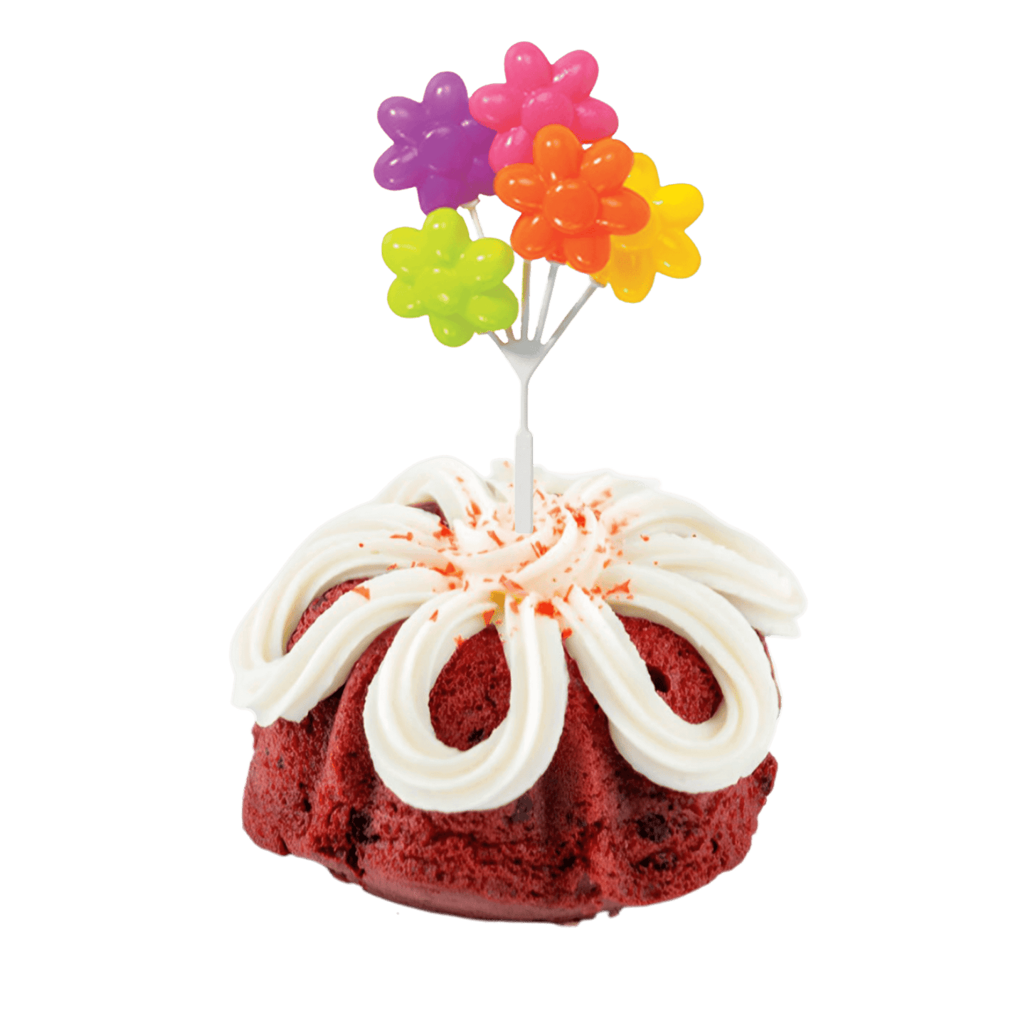 Red Velvet Flower Shaped Cluster Bundties