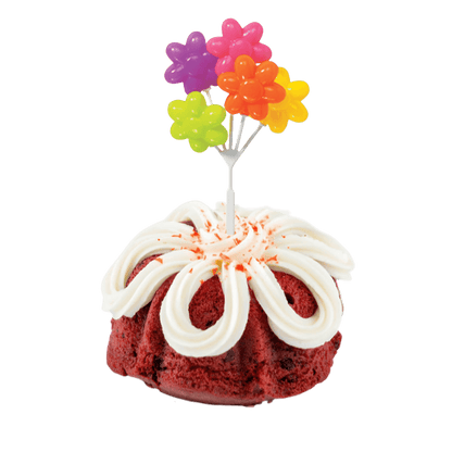 Red Velvet Flower Shaped Cluster Bundties