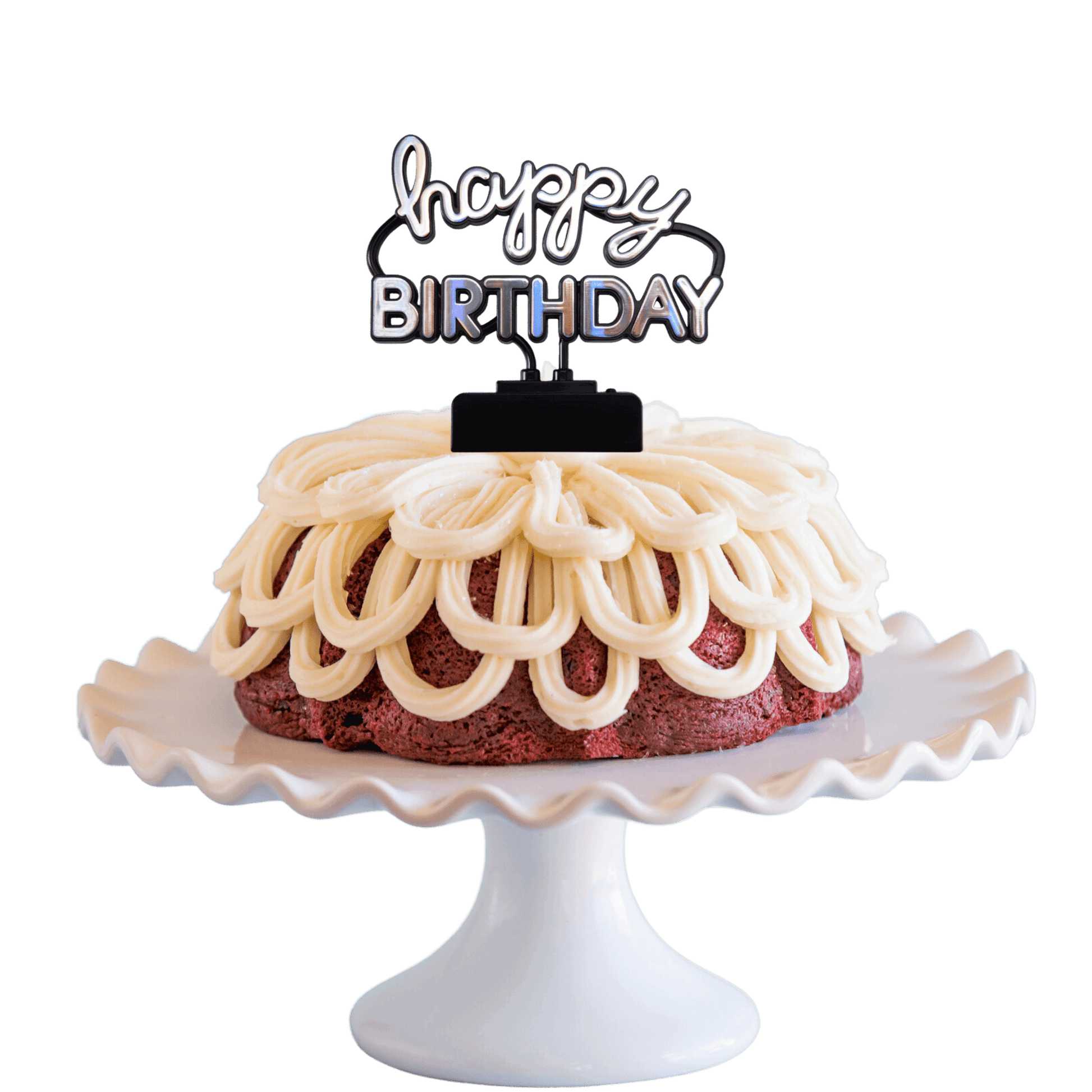 Big Bundt Cakes | "HAPPY BIRTHDAY" Neon Sign Bundt Cake