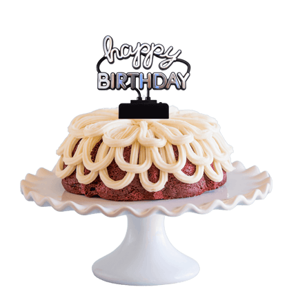 Big Bundt Cakes | "HAPPY BIRTHDAY" Neon Sign Bundt Cake