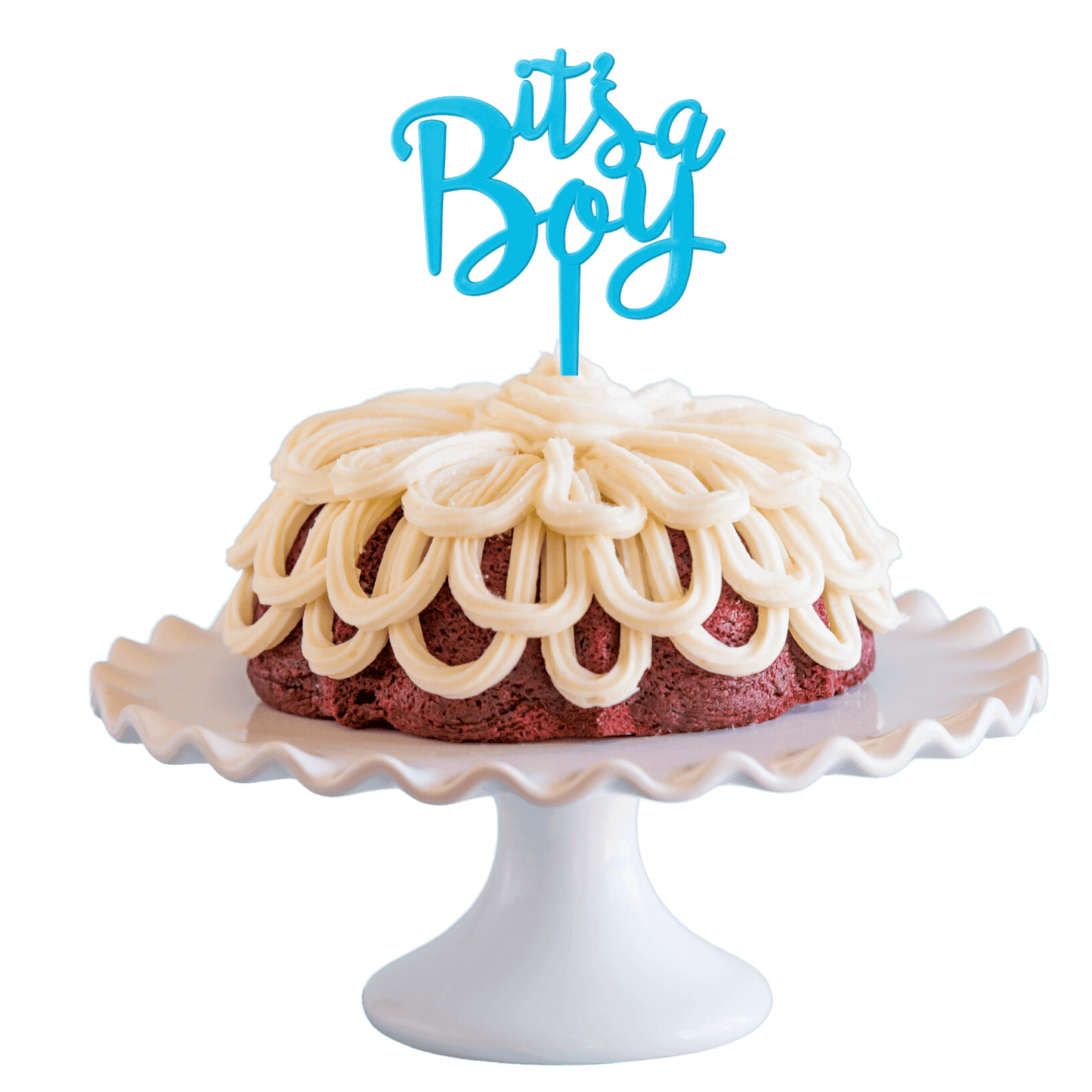 Red Velvet "IT"S A BOY" Bundt Cake