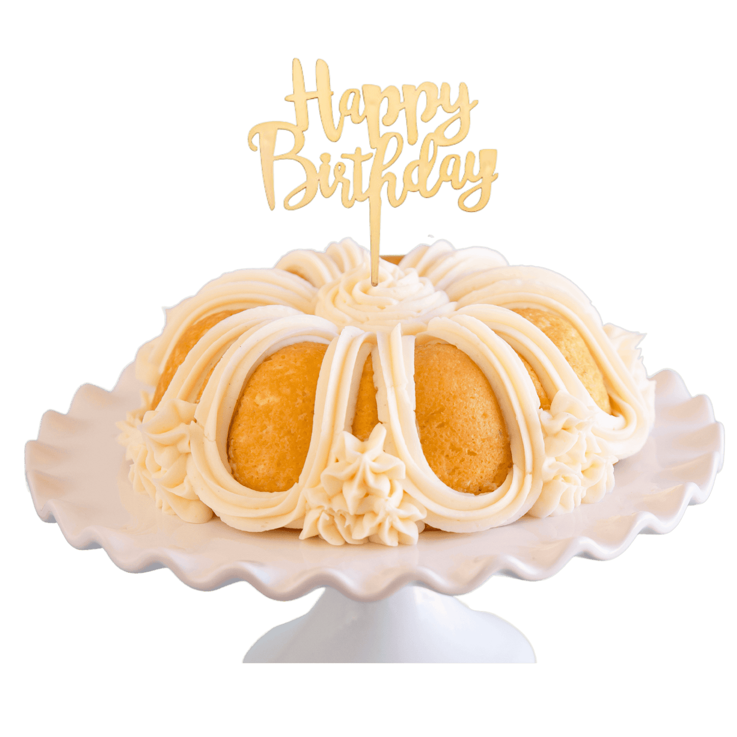 Big Bundt Cakes | "HAPPY BIRTHDAY" Topper & Candle Holder Bundt