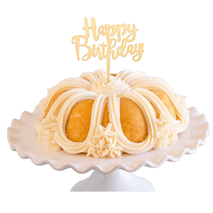 Big Bundt Cakes | "HAPPY BIRTHDAY" Topper & Candle Holder Bundt