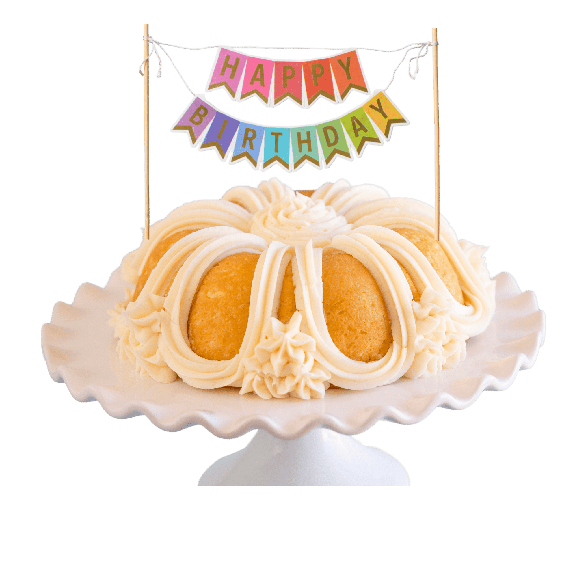 Big Bundt Cakes | "HAPPY BIRTHDAY" Awning Banner Bundt Cake