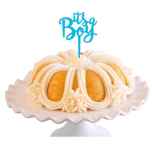 Big Bundt Cakes | "IT'S A BOY" Bundt Cake - bakery