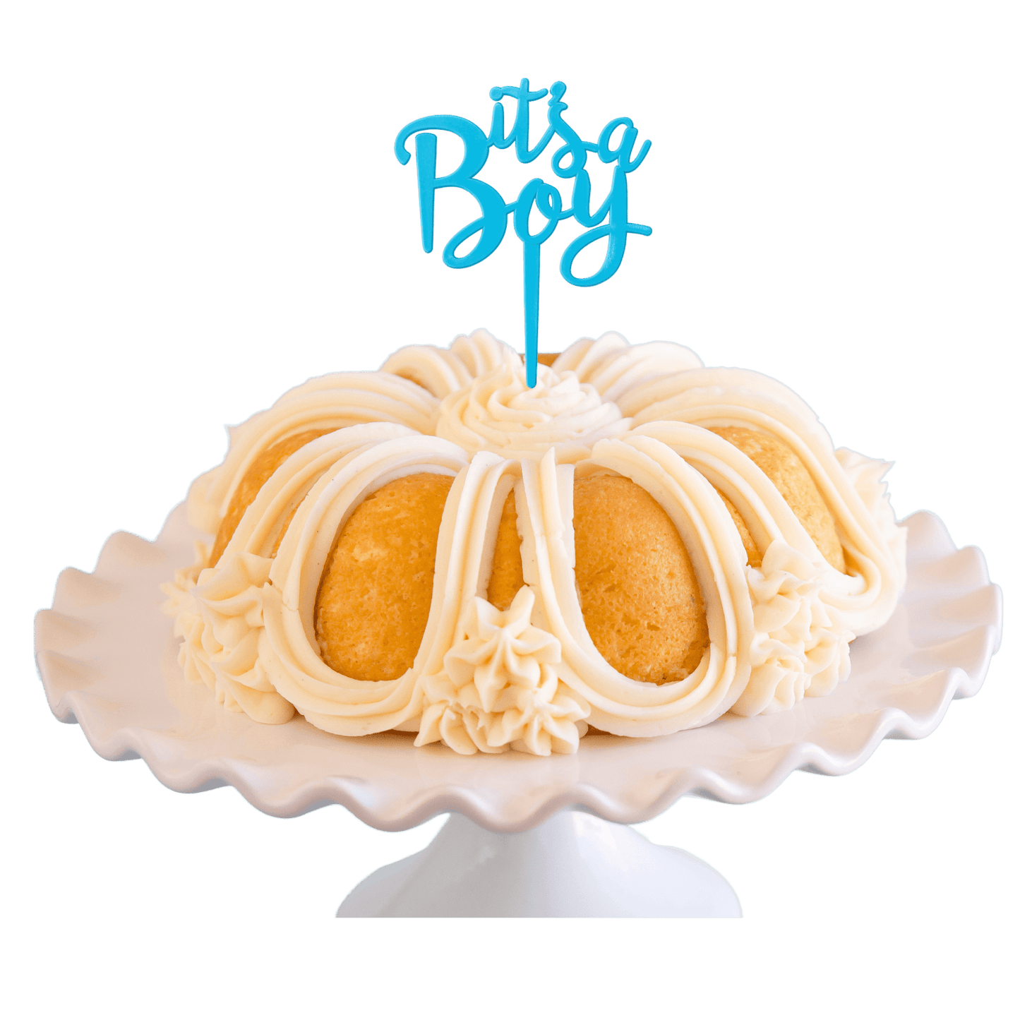 Vanilla Bean "IT'S A BOY" Bundt Cake - Bundt Cakes