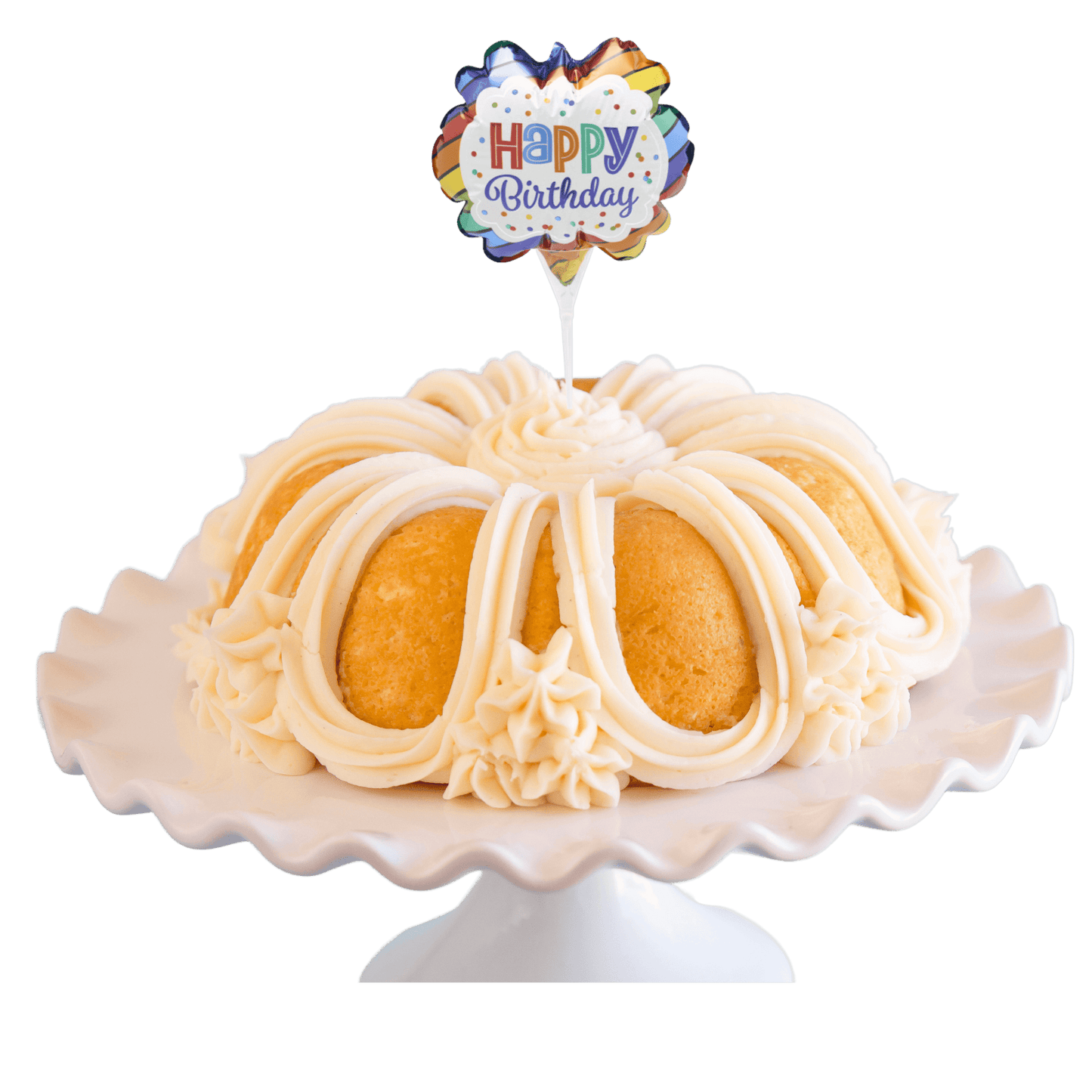 Vanilla Bean Inflatable Happy Birthday Anagram® Bundt Cake - Bundt Cakes