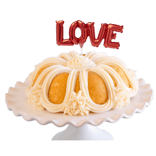 Vanilla Bean Inflatable Red LOVE Anagram® Bundt Cake-Bundt Cakes-