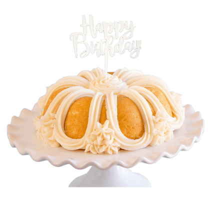 Big Bundt Cakes | "HAPPY BIRTHDAY" Topper & Candle Holder Bundt