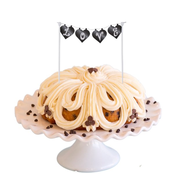 Banana Chocolate Chip | Chalkboard "LOVE" Banner Bundt Cake