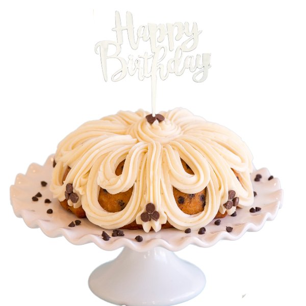 Banana Chocolate Chip | "HAPPY BIRTHDAY" Candle Topper Bundt Cake