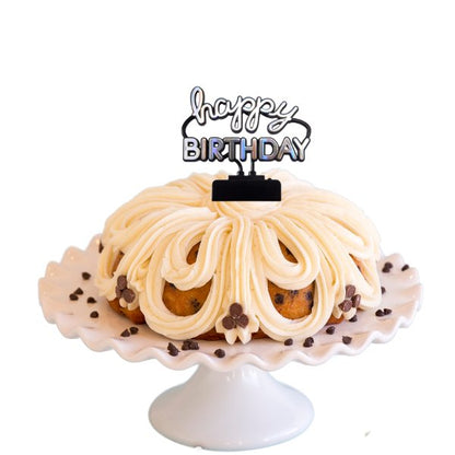 Banana Chocolate Chip | "HAPPY BIRTHDAY" Neon Sign Bundt Cake