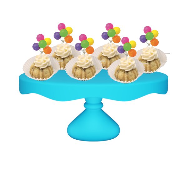 Banana Chocolate Chip Neon Balloon Cluster Bitty Bundts