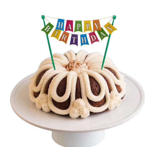 Big Bundt Cakes | "HAPPY BIRTHDAY" Bright Banner Bundt Cake