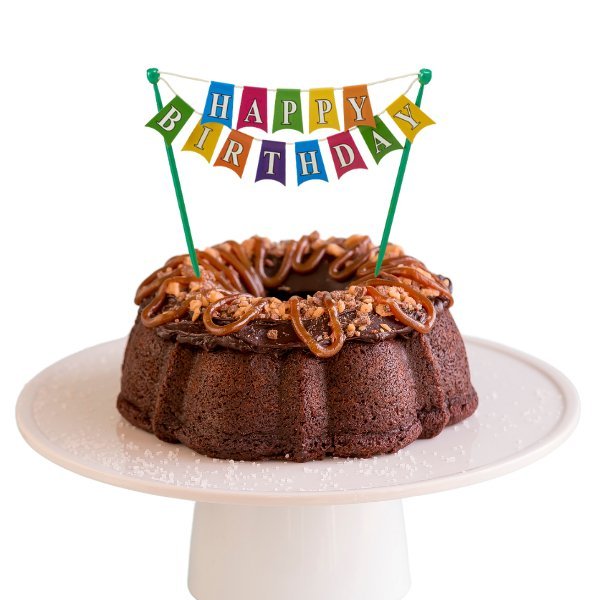 Big Bundt Cakes | "HAPPY BIRTHDAY" Bright Banner Bundt Cake