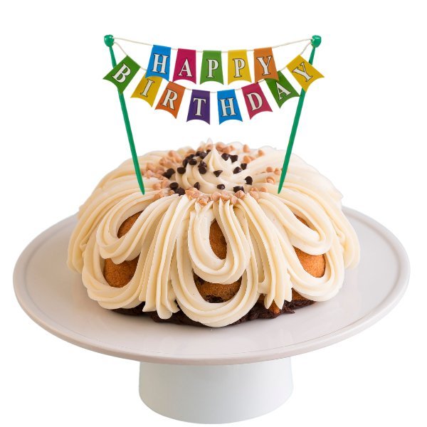 Big Bundt Cakes | "HAPPY BIRTHDAY" Bright Banner Bundt Cake