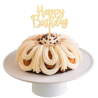 8" Shipping Big Bundt Cakes | "HAPPY BIRTHDAY" Candle Topper Bundt Cake