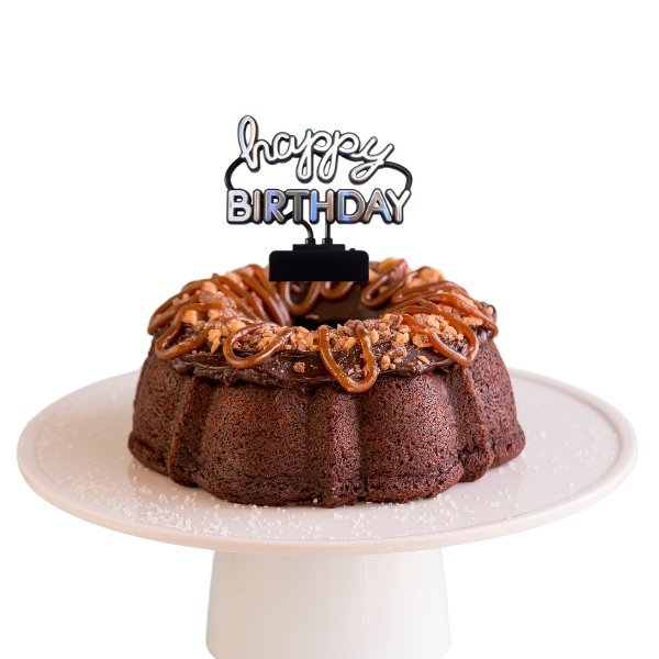 Big Bundt Cakes | "HAPPY BIRTHDAY" Neon Sign Bundt Cake