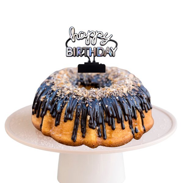 Big Bundt Cakes | "HAPPY BIRTHDAY" Neon Sign Bundt Cake