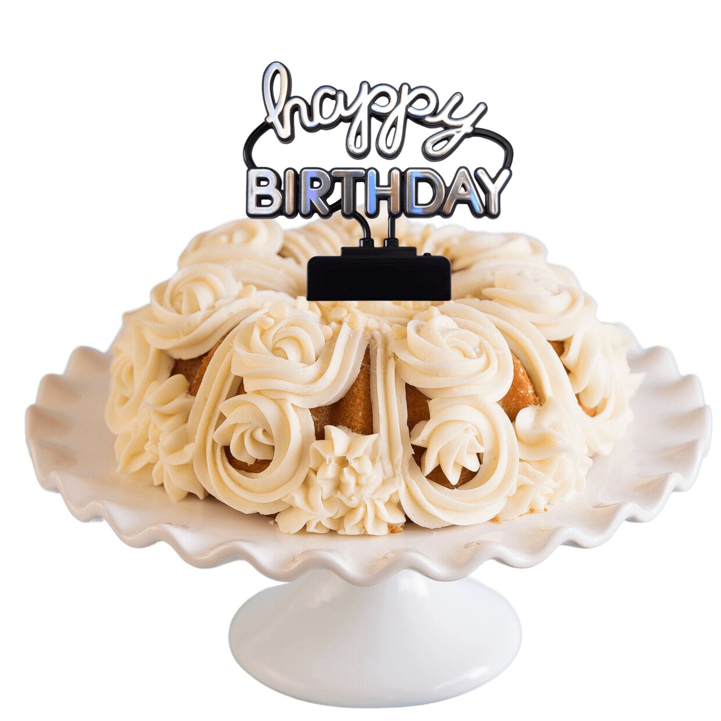 Big Bundt Cakes | "HAPPY BIRTHDAY" Neon Sign Bundt Cake