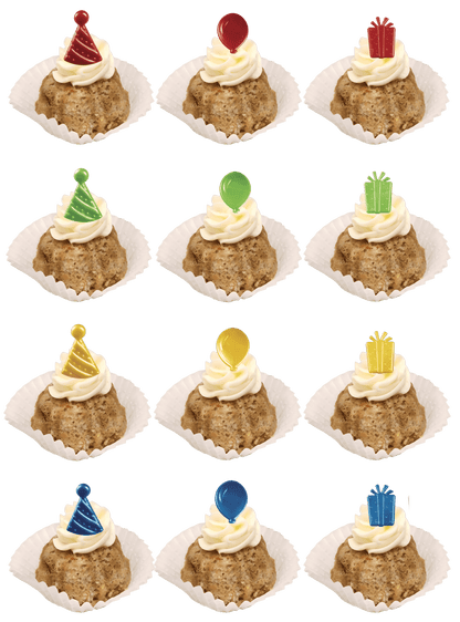 Bitty Bundts | Birthday Icons Bundtcake Bitties