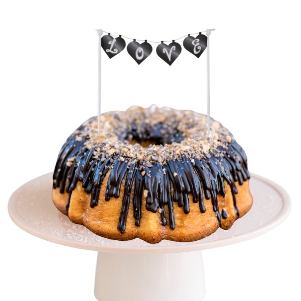 Blonde Salted Caramel | Chalkboard "LOVE" Banner Bundt Cake