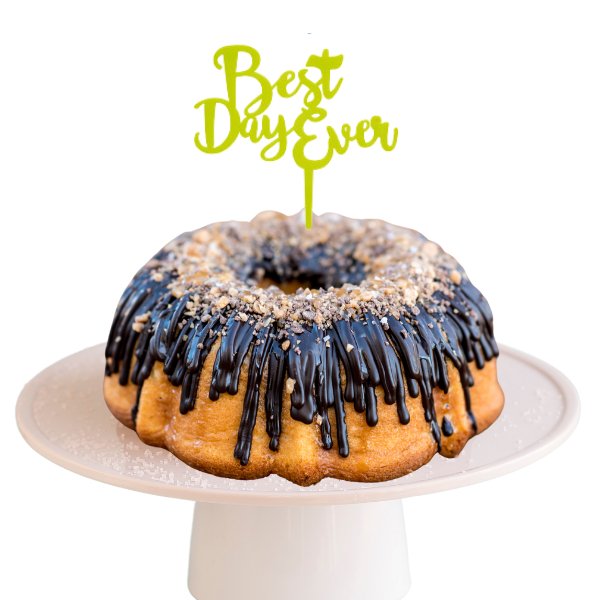 Blonde Salted Caramel Lime "BEST DAY EVER" Candle Holder Bundt Cake